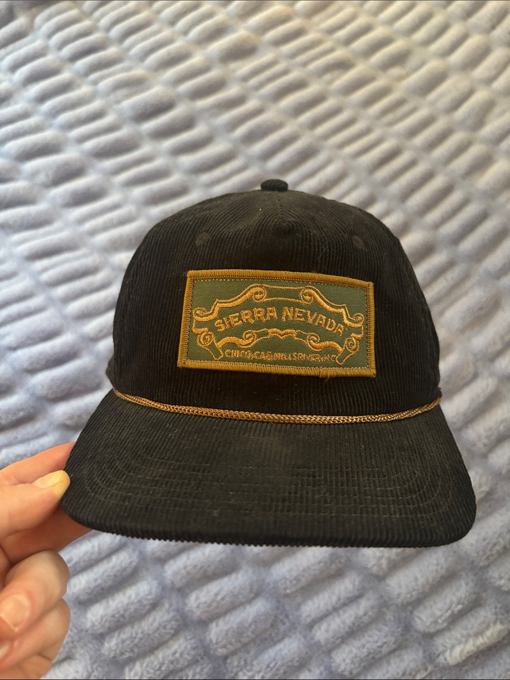 Sierra Nevada Black Corduroy Patch Cap